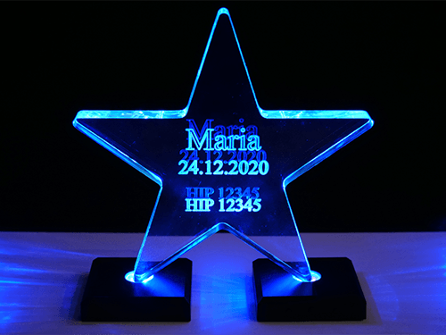 Estrela em acrílico (iluminada) 
